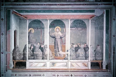 Saint François Apparaît à Saint Antoine à Arles, de la Chapelle Bardi, vers 1320